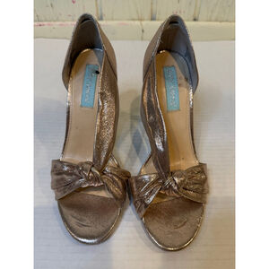 Betsey Johnson Gold Heels Women's Size 7